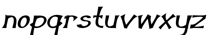 Shackle-BoldItalic Font LOWERCASE