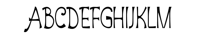 Shackle-CondensedRegular Font UPPERCASE