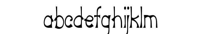 Shackle-CondensedRegular Font LOWERCASE