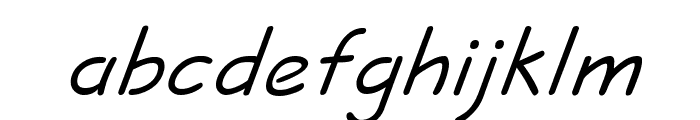 Short Hand Heavy Italic Font LOWERCASE