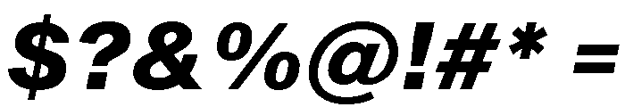 Shapiro Extra Bold Italic Font OTHER CHARS