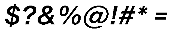Shapiro Medium Italic Font OTHER CHARS