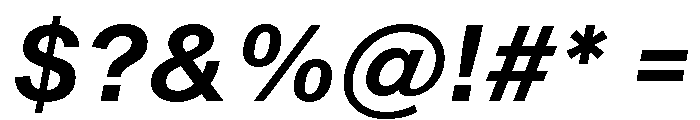 Shapiro Semi Bold Italic Font OTHER CHARS