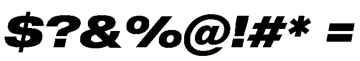 Shapiro Wide Extra Bold Italic Font OTHER CHARS