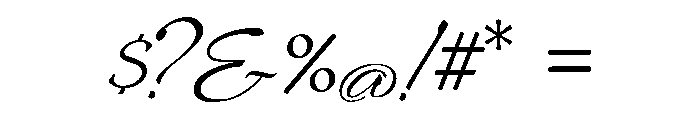 Sheila Regular Font OTHER CHARS