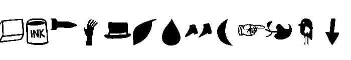 Sheldon Pictures Font UPPERCASE