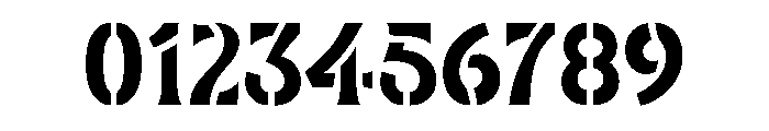 Sheller Stencil Regular Font OTHER CHARS