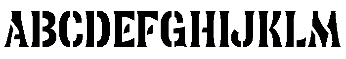 Sheller Stencil Regular Font UPPERCASE