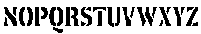 Sheller Stencil Regular Font UPPERCASE