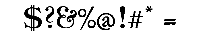 Sherwood Regular Font OTHER CHARS