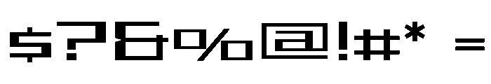 Shimano Square Light Font OTHER CHARS