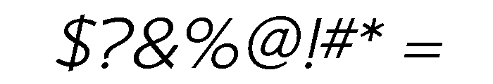 Shinn Light Italic Font OTHER CHARS