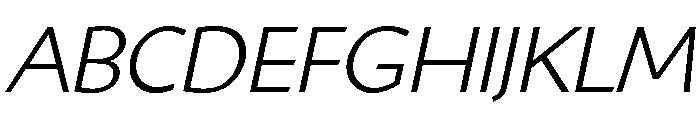 Shinn Light Italic Font UPPERCASE