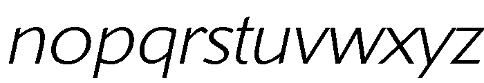 Shinn Light Italic Font LOWERCASE