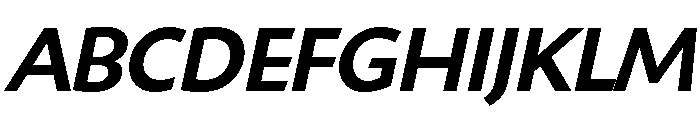 Shinn Medium Italic Font UPPERCASE