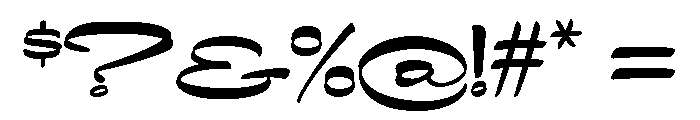 Showcard Script Regular Font OTHER CHARS