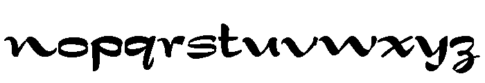 Showcard Script Regular Font LOWERCASE