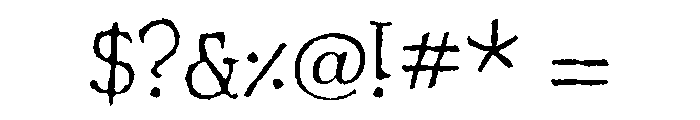 Shrub Regular Font OTHER CHARS