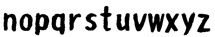 Sicarahitsu Regular Font LOWERCASE