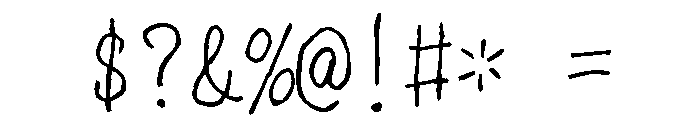 Sicshinyubi Penjikaishotai Regular Font OTHER CHARS