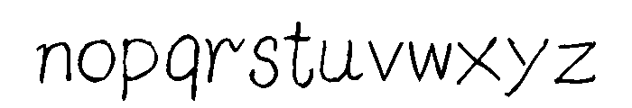 Sicshinyubi Penjikaishotai Regular Font LOWERCASE