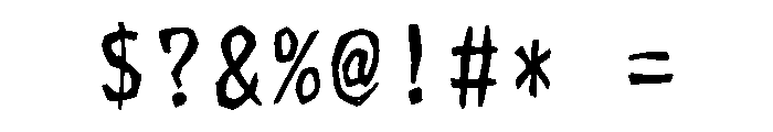 Sictake Hanga Regular Font OTHER CHARS