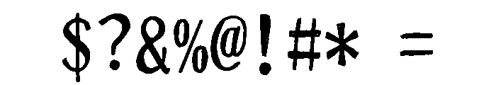 Sictype Regular Font OTHER CHARS