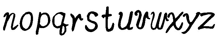 Sicyubi Fudegyoshoc Regular Font LOWERCASE
