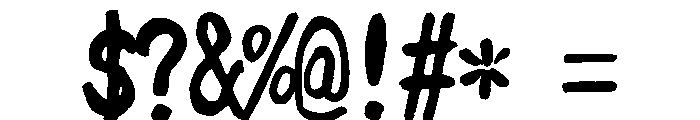 Sicyubi Futofuder Bold Font OTHER CHARS