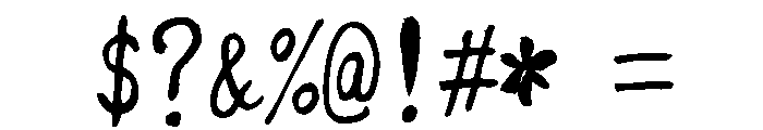 Sicyubi Hyojungakushu Regular Font OTHER CHARS