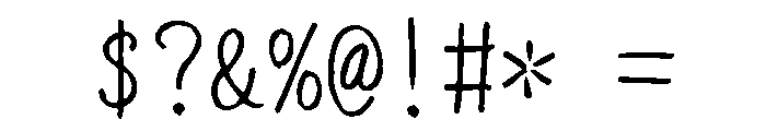Sicyubi Hyojunpenji Regular Font OTHER CHARS