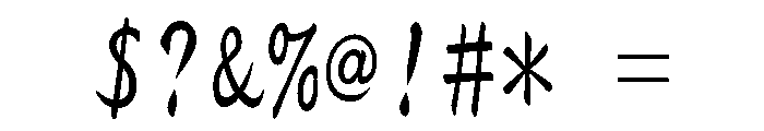 Sicyubi Mohitsugyosho Regular Font OTHER CHARS
