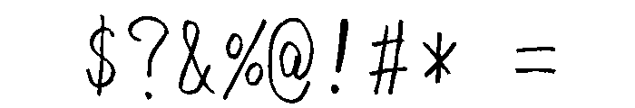 Sicyubi Pengyosho Regular Font OTHER CHARS