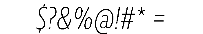 Sidenote Variable Extra Light Italic Font OTHER CHARS
