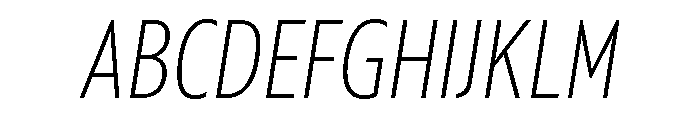 Sidenote Variable Extra Light Italic Font UPPERCASE