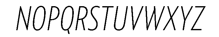 Sidenote Variable Extra Light Italic Font UPPERCASE