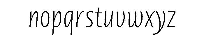 Sidenote Variable Italic Font LOWERCASE