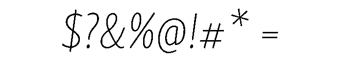 Sidenote Variable Thin Italic Font OTHER CHARS