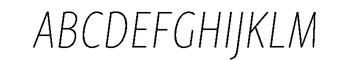 Sidenote Variable Thin Italic Font UPPERCASE