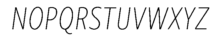 Sidenote Variable Thin Italic Font UPPERCASE