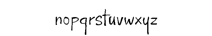 Sidewalk Notes Font LOWERCASE