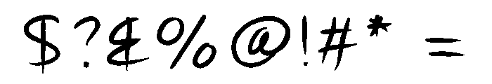 Sidewalk Scribble Medium Font OTHER CHARS