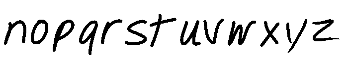 Sidewalk Scribble Medium Font LOWERCASE