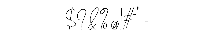 Signature Ganintra Regular Font OTHER CHARS