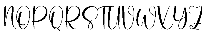 Signature Girlband Font UPPERCASE