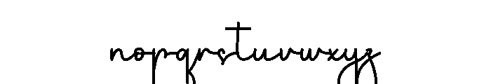 Signature Paradise Font LOWERCASE