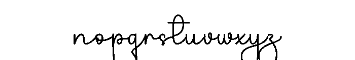 Signature Promise Font LOWERCASE