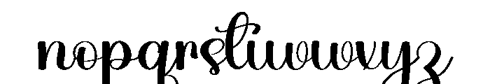 Signature Saturdays Font LOWERCASE