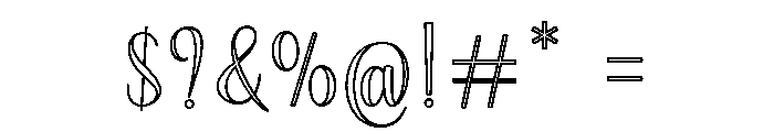 SignatureOutline Font OTHER CHARS