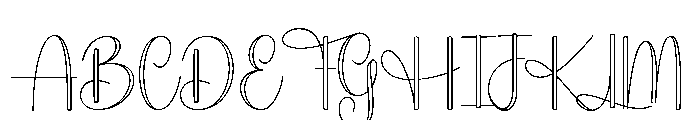 SignatureOutline Font UPPERCASE